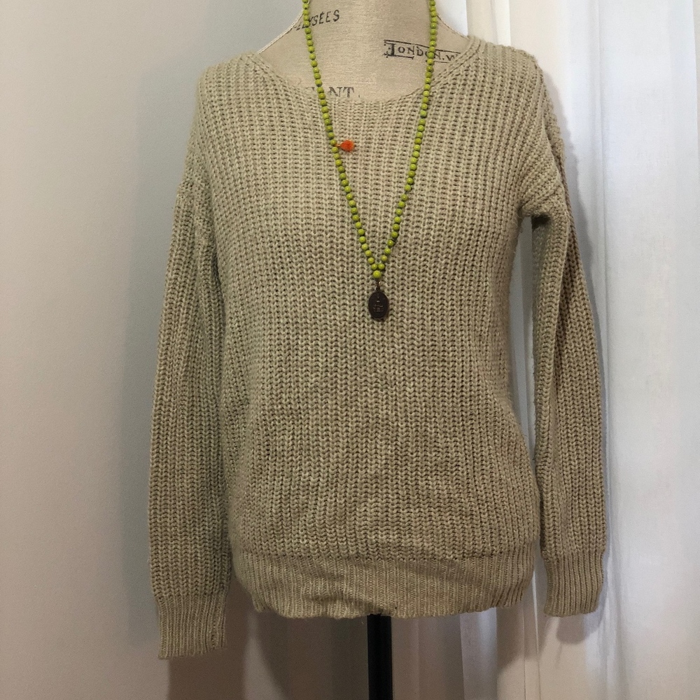 Sparkle & Fade Tan Sweater
